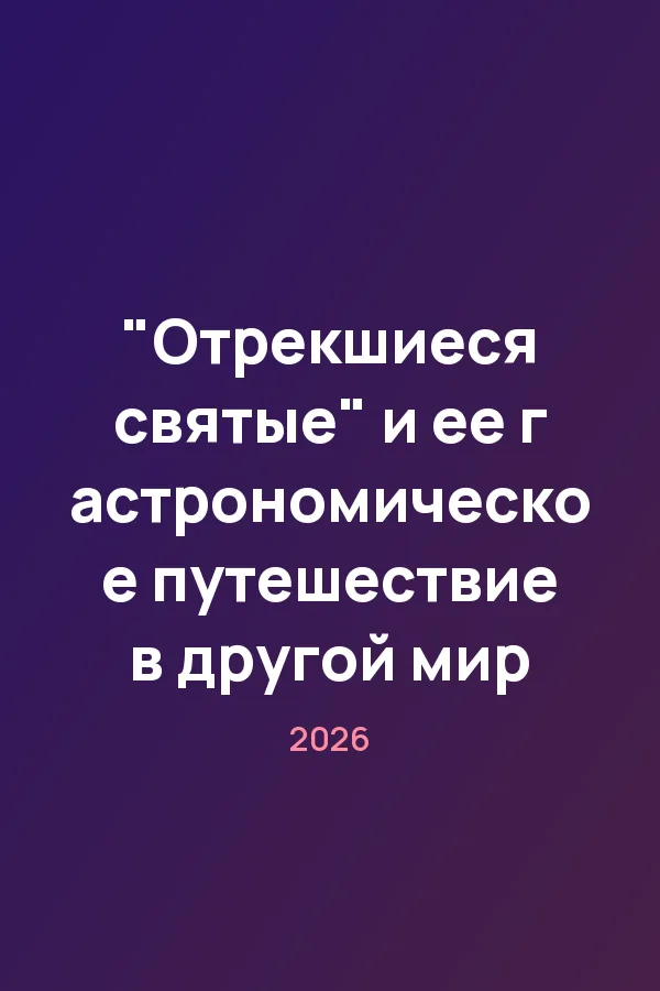 "Отрекшиеся святые" и ее гастрономическое путешествие в другой мир — постер