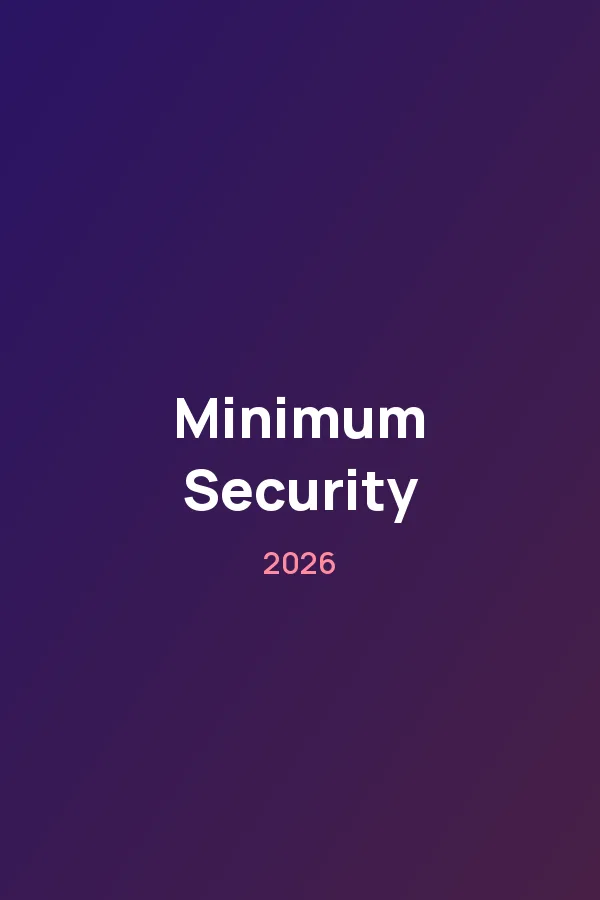 Minimum Security — постер